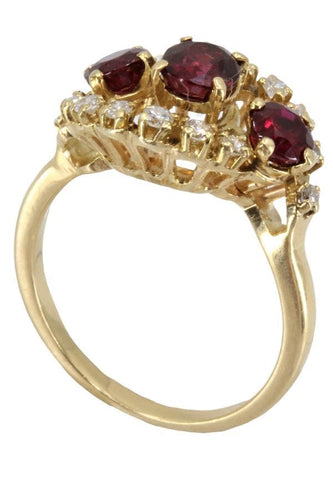 Bague BAGUE MODERNE RUBIS ET DIAMANTS 58 Facettes 051551