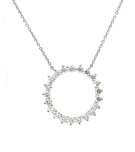 Collier TIFFANY & Co. Collier Open Circle en platine et diamants 58 Facettes