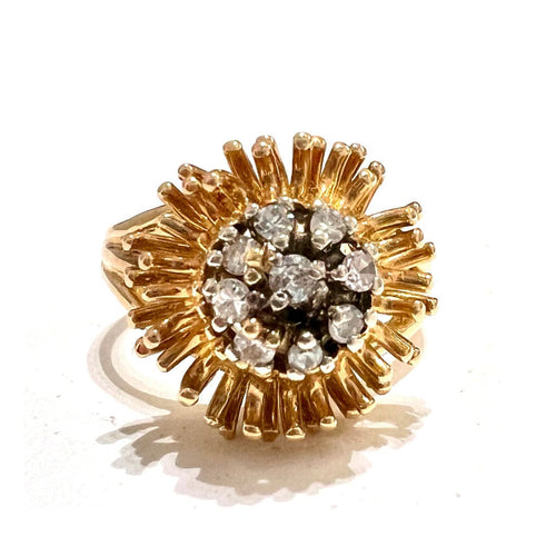 Bague BAGUE ROSACE DESIGN RÉTRO PÉRIODE 1945-50 58 Facettes Q911A (886)