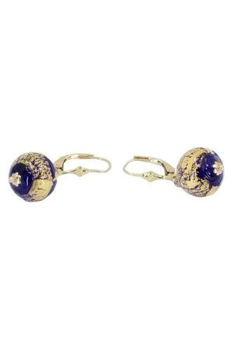 Boucles d'oreilles BOUCLES D'OREILLES OR JAUNE PERLES DE VERRE 58 Facettes 077721