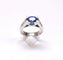 Bague 57 Bague or blanc saphir et diamants 58 Facettes DV.Bag.Saph.Dt