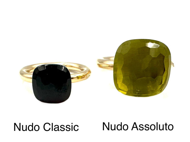Bague 54 POMELLATO - Bague « Nudo Assoluto » 2 ors et quartz vert XXL 58 Facettes