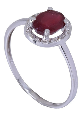 Bague 57 BAGUE RUBIS ET DIAMANTS 58 Facettes 074101