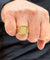 Bague 58 Chevalière vintage or massif 18 carats et diamants 58 Facettes