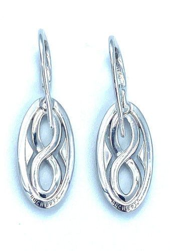 Boucles d'oreilles Bucherer. Boucles d’oreilles or blanc et diamants 58 Facettes