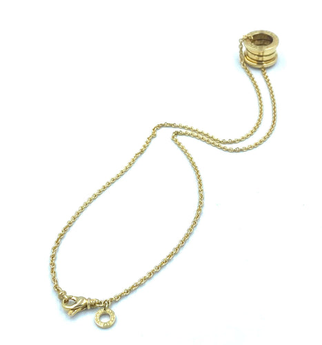 Collier BVLGARI. Collection BZero1, pendentif or jaune 18K 58 Facettes
