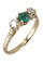 Bague 54 Bague Jarretière Or jaune Emeraude Diamant 58 Facettes 078201