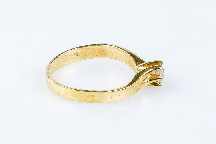 Bague 54 Bague solitaire 0.18ct en or massif 58 Facettes 111.26851-B5