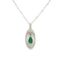 Collier Collier - Or blanc Platine Diamants Emeraude 58 Facettes 240101R-140426R