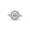 Bague 52 Bague style marguerite Diamant de 1,08 carat 58 Facettes 200205R-220257R