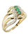 Bague 54 BAGUE MODERNE ÉMERAUDES ET DIAMANTS 58 Facettes 044511