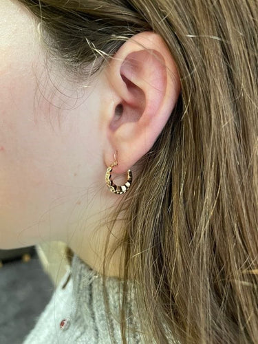 Boucles d'oreilles Créoles anciennes en or rose 58 Facettes 061761
