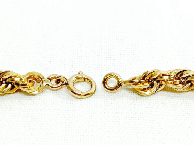 Collier Collier Or Rose Maille Corde 58 Facettes 3124/1