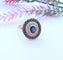 Bague 57.5 Bague Saphirs et Diamants Or 18 K 58 Facettes AA 1629