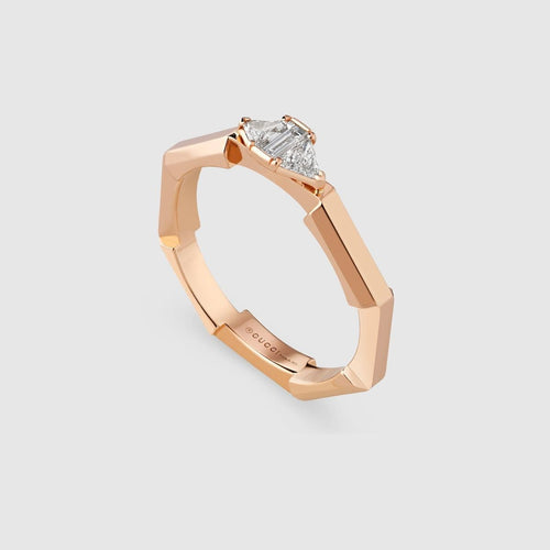Bague 56 GUCCI - BAGUE LINK TO LOVE AVEC DIAMANTS 58 Facettes YBC744971001016