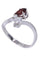 Bague 58 Bague "Toi et Moi" Or blanc Grenat Diamant 58 Facettes 075391
