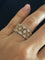 Bague 54 Bague dentelle en or jaune, diamants blancs 58 Facettes