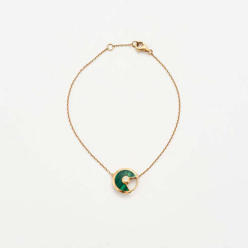 Bracelet CARTIER - Bracelet AMULETTE Malachite Diamant 58 Facettes