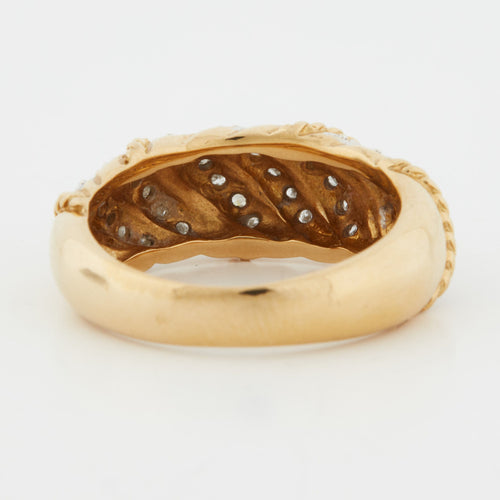 Bague 49 Bague en or jaune et blanc 18 Cts 58 Facettes RÉF 8033/18