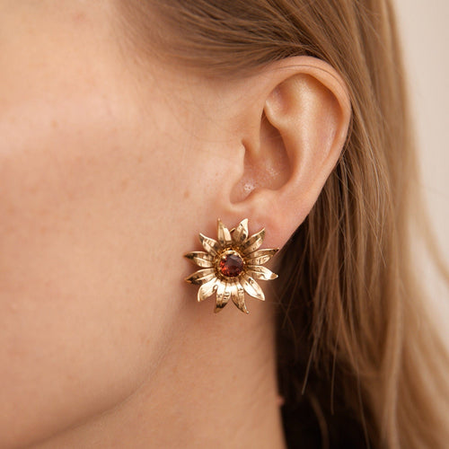 Boucles d'oreilles Boucles d'oreilles en Or jaune, grenats 58 Facettes