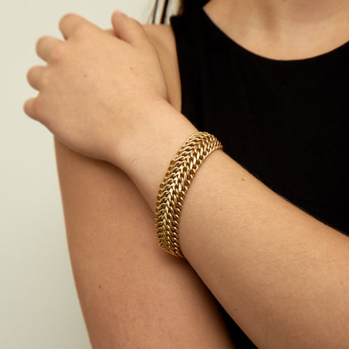 Bracelet Bracelet Ruban en Or jaune 58 Facettes EL1