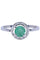 Bague 51 BAGUE MODERNE ÉMERAUDE ET DIAMANTS 58 Facettes 067971
