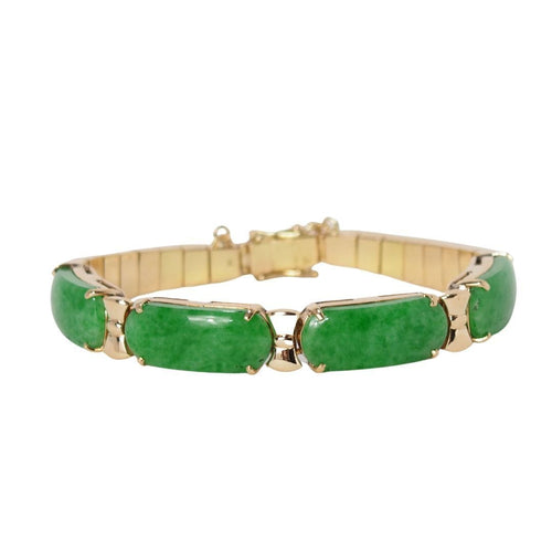 Bracelet Bracelet vintage Or jaune Jade Diamants 58 Facettes 31336
