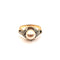 Bague 54 Bague vintage or jaune et perle de culture 58 Facettes 3635