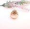 Bague 51 Bague Fleur Diamants Or Rose Platine 58 Facettes AA 1627