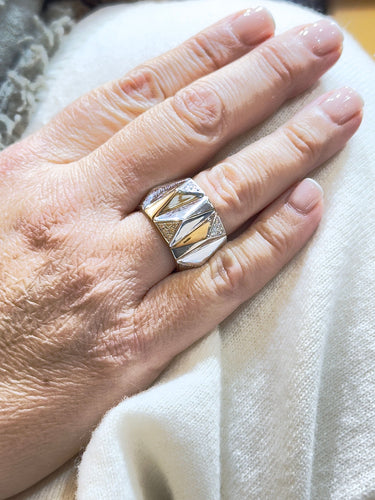 Bague Bague Versace en or blanc et diamants 58 Facettes