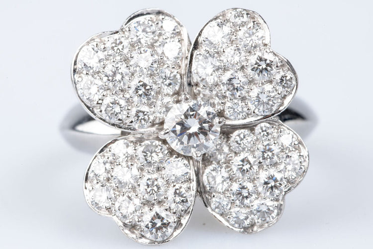 Bague 50-51 Van Cleef & Arpels - Bague "Cosmos" Or Blanc Diamants 58 Facettes BG-VANCLE4TR-104