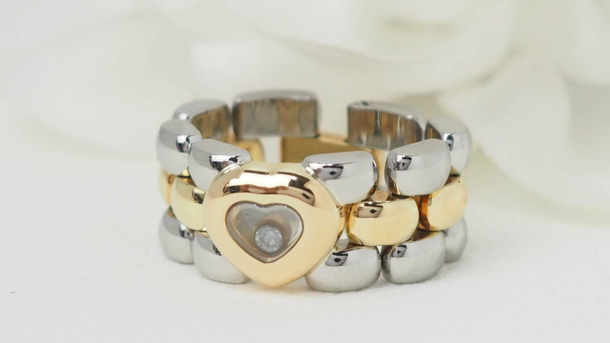 Bague 53 Chopard - Bague Happy Diamonds en or jaune et diamant 58 Facettes 32409