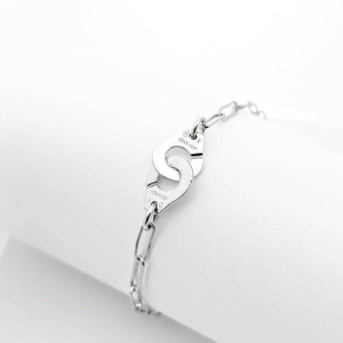 Bracelet Bracelet Dinh Van Menottes R10 or blanc 58 Facettes 27889