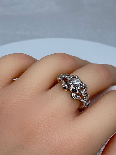 Bague Bague jonc rubanné diamants 58 Facettes