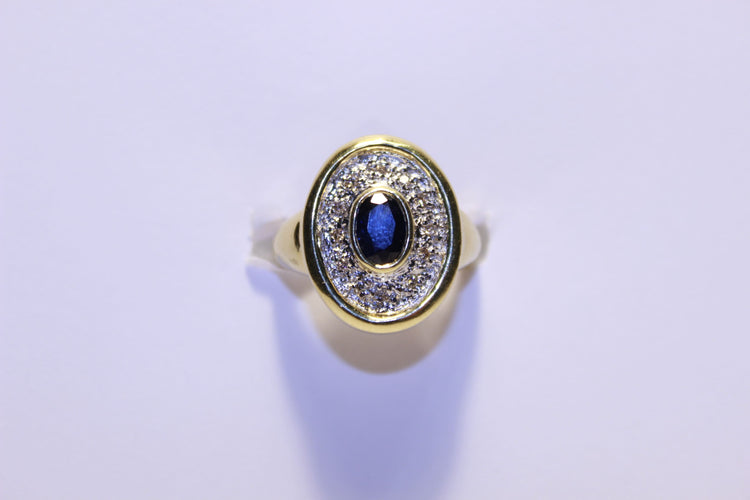 Bague 53 Bague Diamants et Saphir 58 Facettes