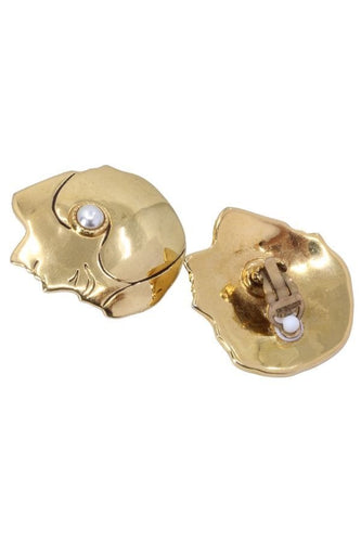 Boucles d'oreilles CHANEL - Boucles d'oreilles métal doré, perle 58 Facettes 065851