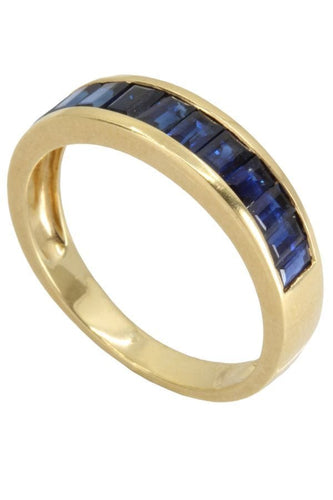 Bague 53.5 DEMI-ALLIANCE SAPHIRS 58 Facettes 052861