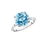 Bague 53 MAUBOUSSIN - Bague Or blanc Topaze 58 Facettes