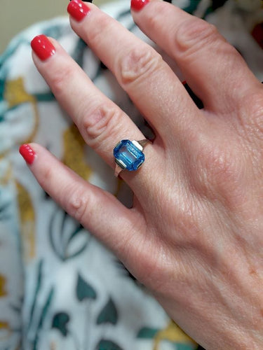 Bague 55 BAGUE TOPAZE ART DÉCO 58 Facettes 073901