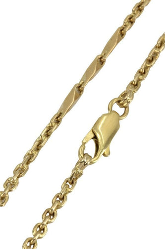 Collier CHAINE MAILLE ALTERNÉE FORCAT ET BATON 58 Facettes 048761