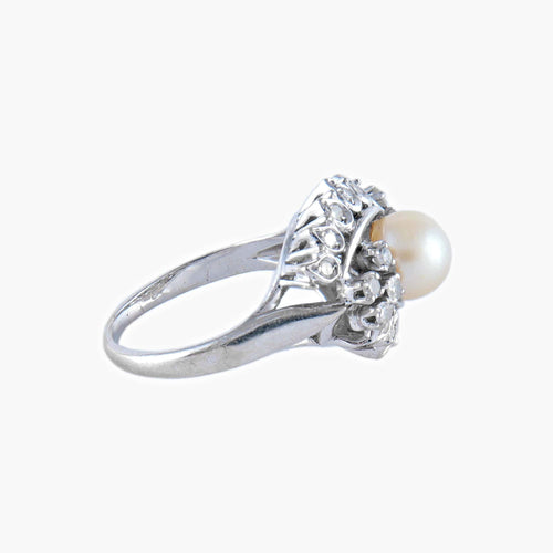 Bague Bague Perle et Diamants 58 Facettes