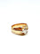 Bague 63 Chevalière ancienne en or rose, platine, diamant 58 Facettes