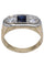 Bague BAGUE ART DÉCO SAPHIR CALIBRÉ ET DIAMANTS 58 Facettes 059591