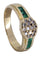 Bague 56 BAGUE MODERNE ÉMERAUDES ET DIAMANTS 58 Facettes 041141