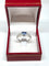 Bague Bague or blanc saphir ovale et diamants 58 Facettes