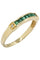 Bague DEMI-ALLIANCE ÉMERAUDES ET DIAMANTS 58 Facettes 042791