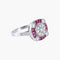 Bague 54 Bague Style Art Déco Diamants et Rubis 58 Facettes