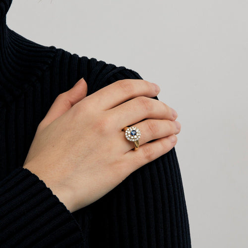 Bague 53 Bague jonc Saphir Diamants 58 Facettes ALGU28
