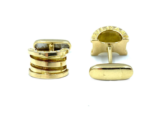 Boutons de manchette BVLGARI. Collection BZero1, boutons de manchette or jaune 58 Facettes