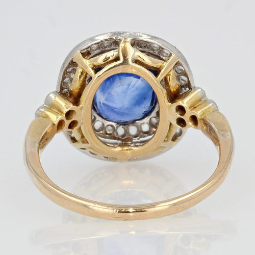 Bague 53 Bague saphir et diamants double rang ancienne 58 Facettes 21-151-53